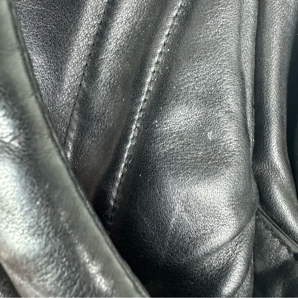Tumi Black Napa Leather Deluxe Luxury Backpack  Model 9640D3 Laptop Work Travel